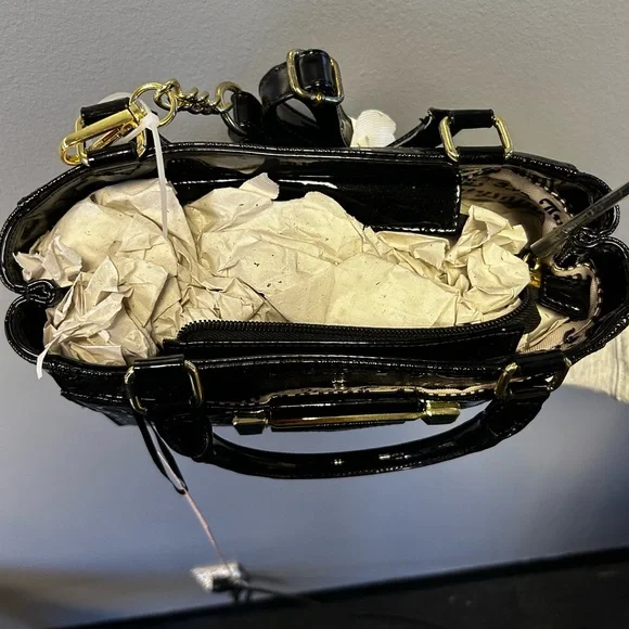 Juicy Couture Black Embossed Bag with Gold Accents - Picture 5 of 6